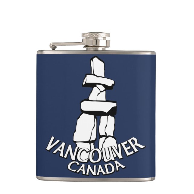 Cantil Vancouver Souvenir Flask Vancouver Landmark Gifts (Frente)