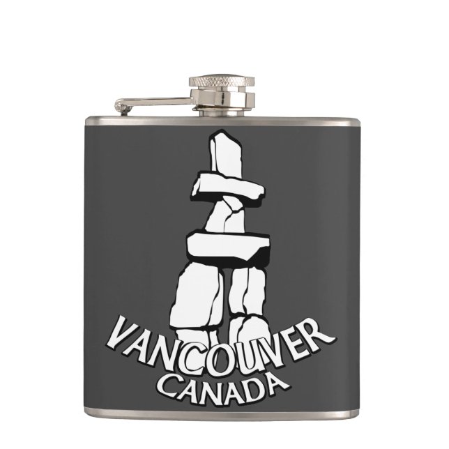 Cantil Vancouver Souvenir Flask Vancouver Landmark Gifts (Frente)