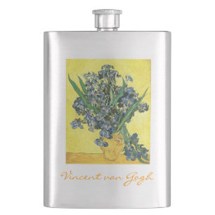 Cantil Vaso com Íris em fundo amarelo, Van Gogh