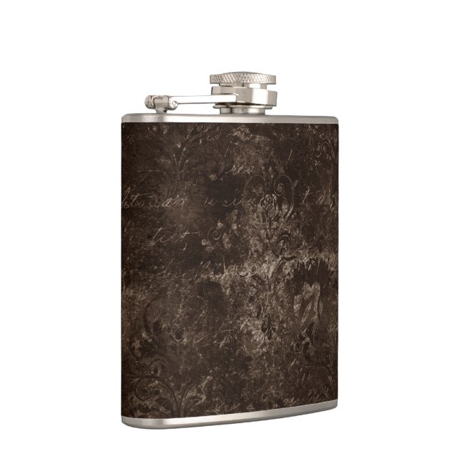 Cantil Velvety Bronze Damask | Grunge Barroco Marrom (Direita)