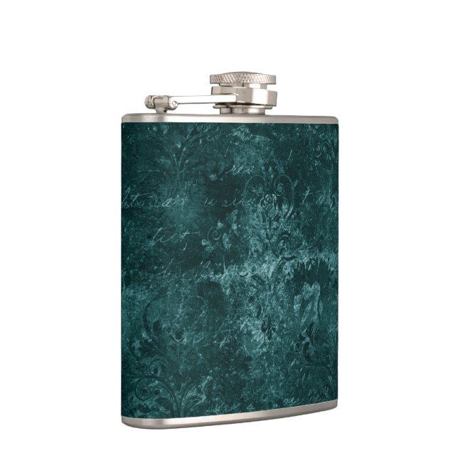 Cantil Velvety Teal Damask | Verde escuro Barroco (Direita)