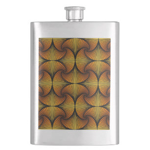 Cantil Ventilador 3D Geométrico 3D Laranja Amarelo