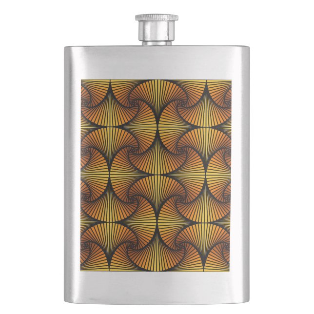 Cantil Ventilador 3D Geométrico 3D Laranja Amarelo (Frente)