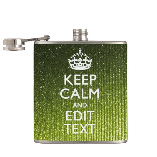 Cantil Verde Oleícola Mantenha Calma Tenha Seu Texto (Aberto)