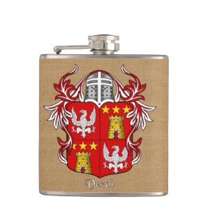 Cantil Verdi Heraldic Shield com Helm e Mantle