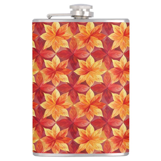 CANTIL VERMELHO BRILHANTE E FOLHAS DO OUTONO DE LARANJA (Frente)