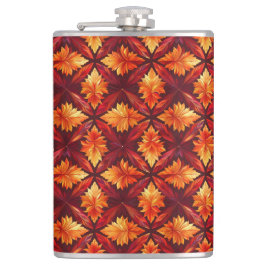 CANTIL VERMELHO BRILHANTE E FOLHAS DO OUTONO DE LARANJA