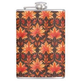 CANTIL VERMELHO BRILHANTE E FOLHAS DO OUTONO DE LARANJA