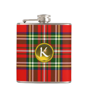 CANTIL VERMELHO ESCOCÊS TARTAN, AMARELO TOPAZ GEMSTONE M