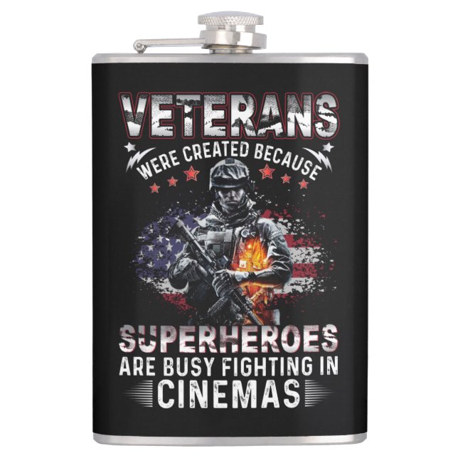 Cantil Veteranos Porque Super-Heróis Ocupados em Cinemas (Frente)