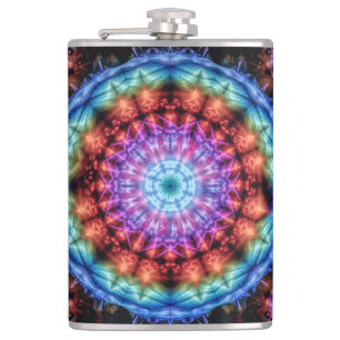 Cantil Vibrant Tie Dye Kaleidoscope Rainbow Mandala