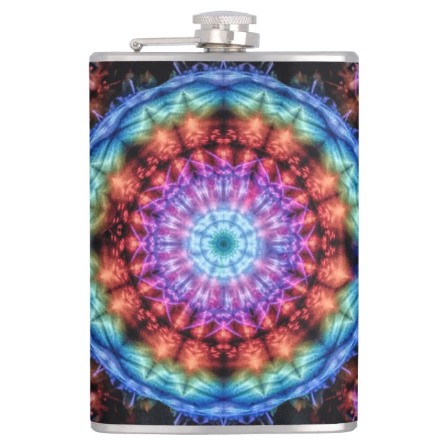 Cantil Vibrant Tie Dye Kaleidoscope Rainbow Mandala (Frente)