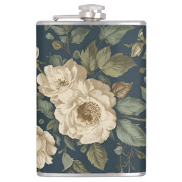 Cantil Victorian Navy & Cream Floral Botanical Blanket