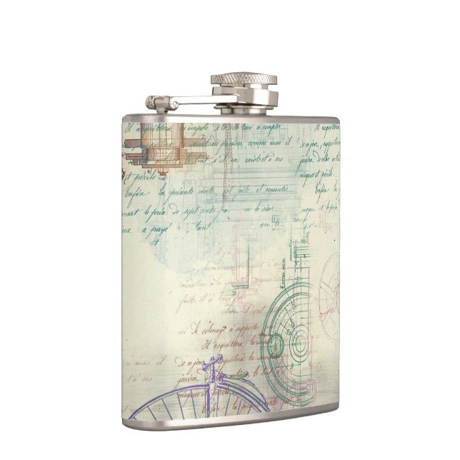 Cantil Victorian Steampunk | Grunge de Aquarela Pastel (Direita)