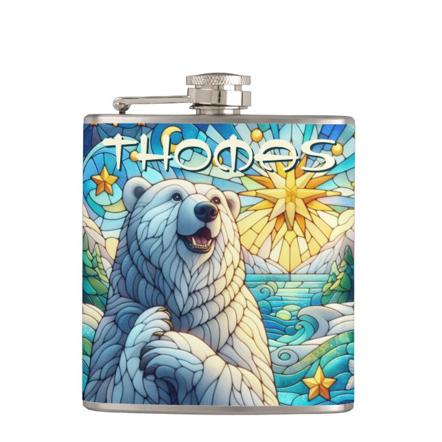 Cantil Vidro Escondido Do Urso Polar Personalizado (Frente)