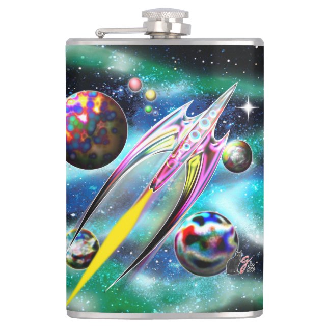 Cantil Vidro Rocket Flask (Frente)