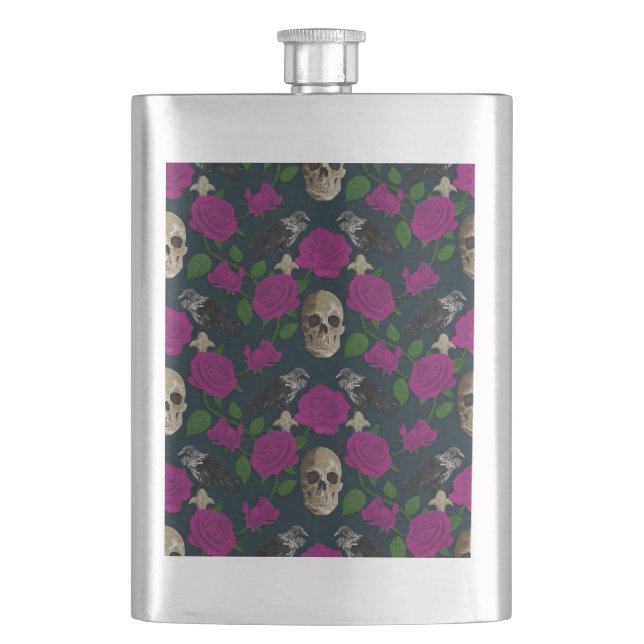 Cantil Vinhas Rosa de Grãos Góticos Escuros Raven Cor-de- (Frente)