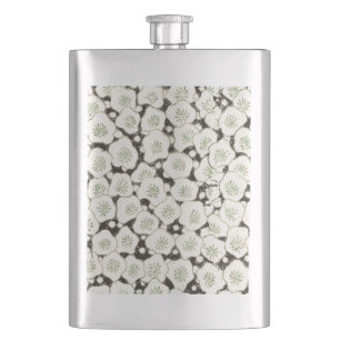 Cantil Vintage 1902 Japonês Floral: Flor Branca Preta