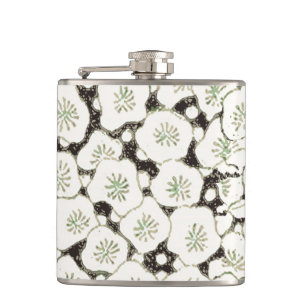 Cantil Vintage 1902 Japonês Floral: Flor Branca Preta