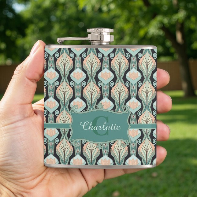 Cantil Vintage Abstract Botanical Monogram Floral Pattern (Criador carregado)