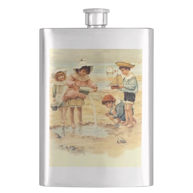 Cantil Vintage Antiguamente Beach Boy Children Fine Art (Frente)