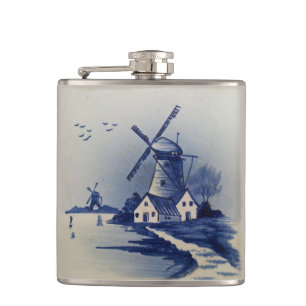 Cantil Vintage Blue White Delft Windmill