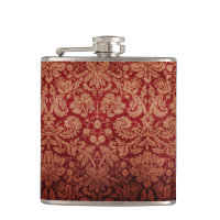 Vintage Grungy Red Damask