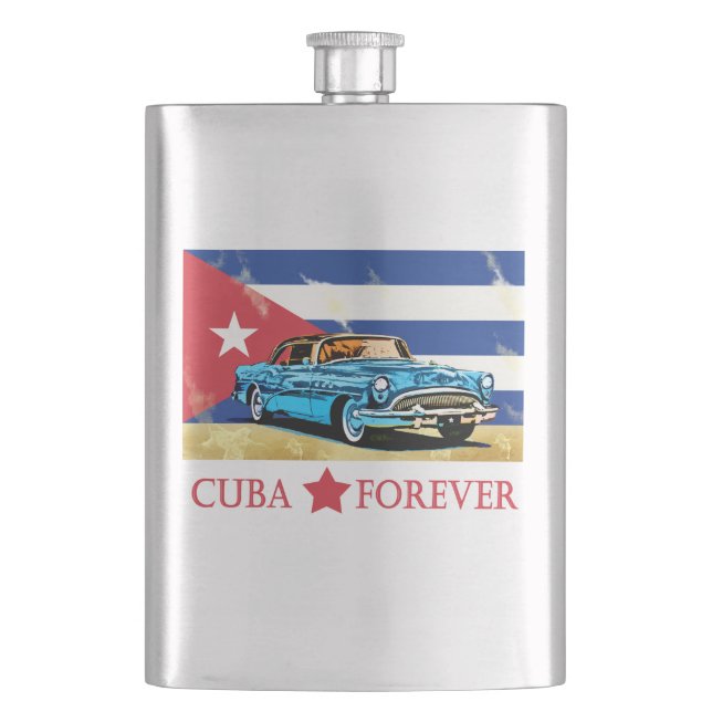 Cantil Vintage Havana Cuba Flag Classic Car (Frente)