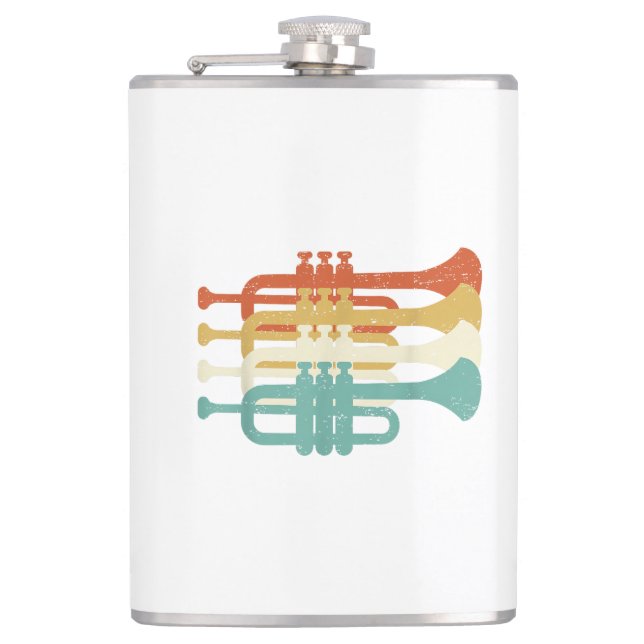 Cantil Vintage Marching Band Trumpet Player Retro Design  (Frente)