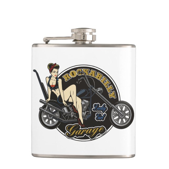 Cantil Vintage Pin Up Girl Flask (Frente)