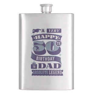 Cantil  Vintage Retro Style Typografia 50th Birthday Pai