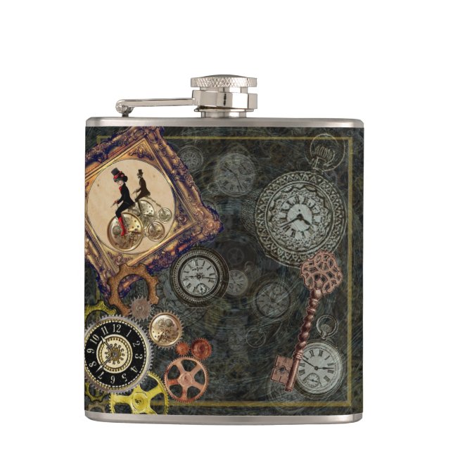 Cantil Vintage steampunk clocking - arte mecânica (Frente)