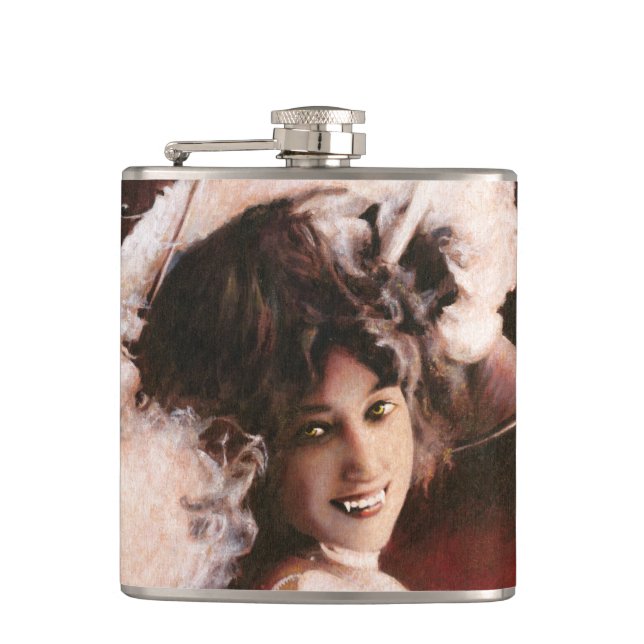 Cantil Vintage Vampire Lady Flask (Frente)