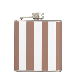 Cantil Vintage Vertical Stripes Mocha Mousse White