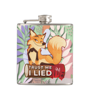Cantil Vinyl Flask 6oz : Confie em mim (verde claro)