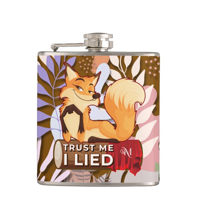 Cantil Vinyl Flask 6oz : Trust Me (Brown) (Frente)