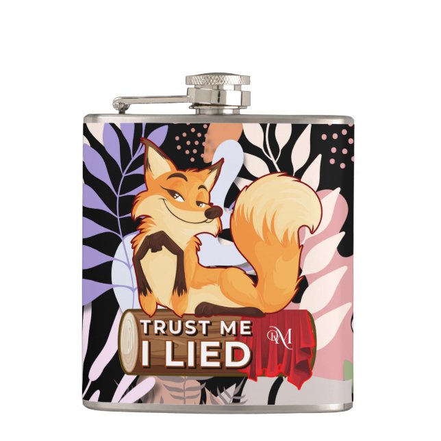 Cantil Vinyl Flask 6oz : Trust Me (preto) (Frente)