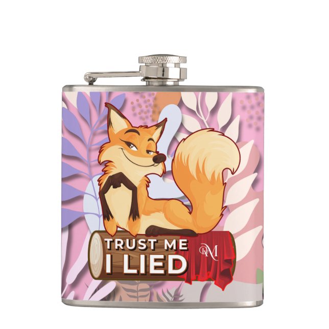 Cantil Vinyl Flask 6oz : Trust Me (rosa) (Frente)