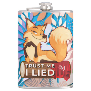 Cantil Vinyl Flask 8oz : Confie em mim (azul)