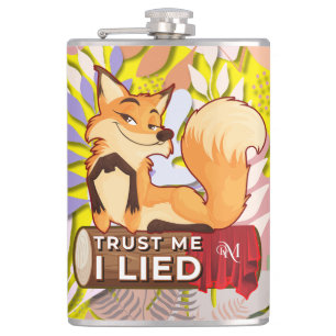 Cantil Vinyl Flask 8oz : Trust Me (amarelo)
