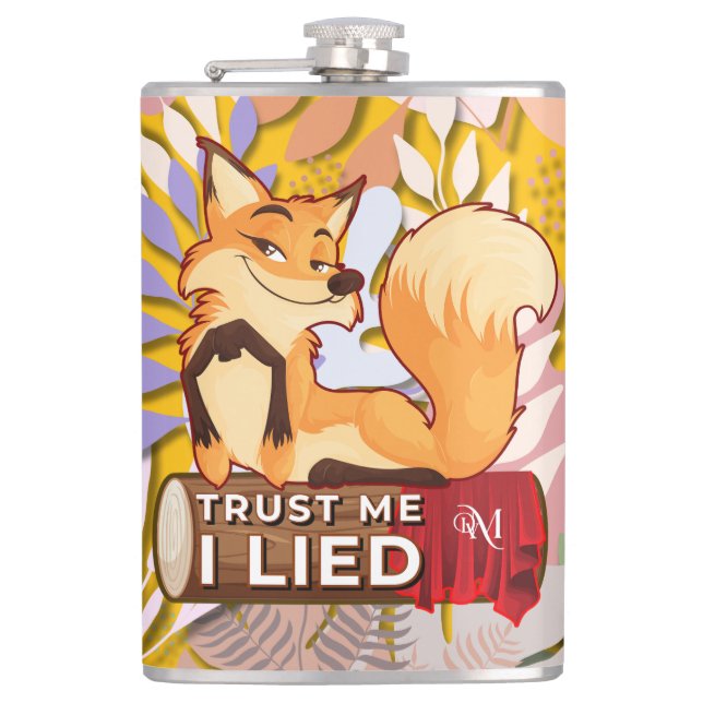 Cantil Vinyl Flask 8oz : Trust Me (laranja) (Frente)