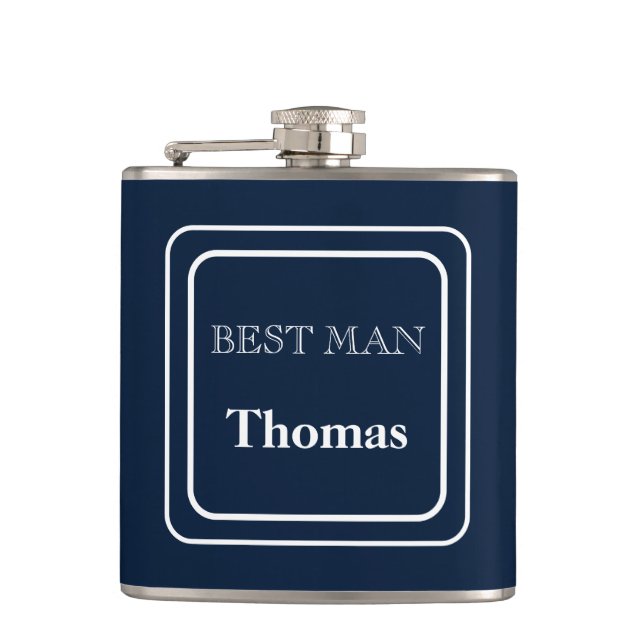 Cantil Vinyl Wrapped Flask-Best Man (Frente)