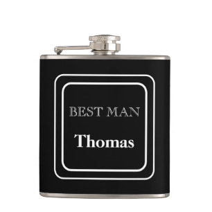 Cantil Vinyl Wrapped Flask-Best Man