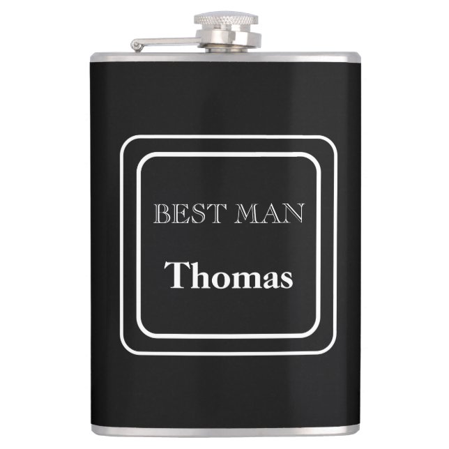Cantil Vinyl Wrapped Flask-Best Man (Frente)