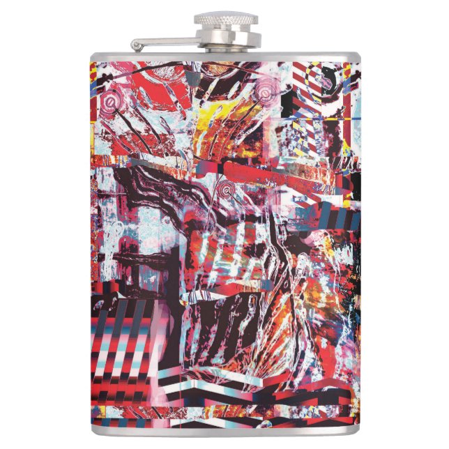 Cantil Vinyl Wrapped Flask – Fragmented Pulse (Frente)