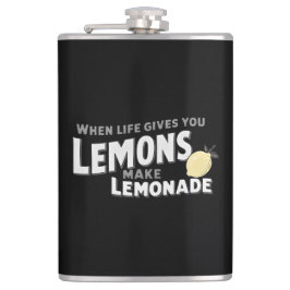 Cantil Vinyl Wrapped Flask Lemons Resilience Slogan Gift