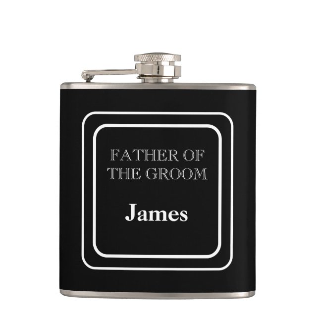 Cantil Vinyl Wrapped Flask-Padre De Groom (Frente)