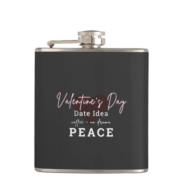 Cantil Vinyl Wrapped Flask Valentines Day Peace (Frente)