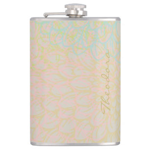 Cantil Violet Abstrato Floral Elegante Dourado