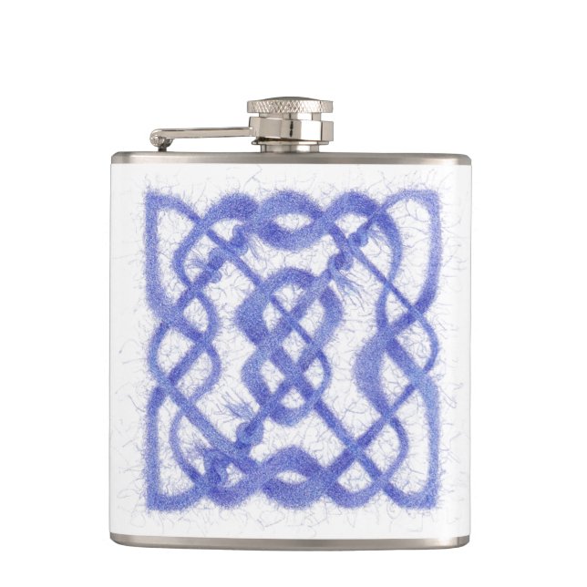 Cantil VIOLET CELTIC KNOT Vinyl Wrapface Flask (Frente)